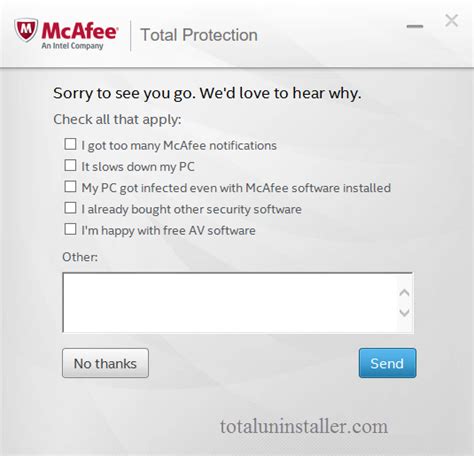 mcafee total protection uninstaller|How to Uninstall McAfee .